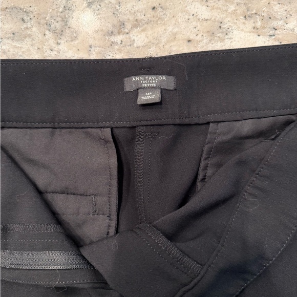 EUC Ann Taylor Factory Petite black flat front trousers, size 14P - Picture 4 of 4